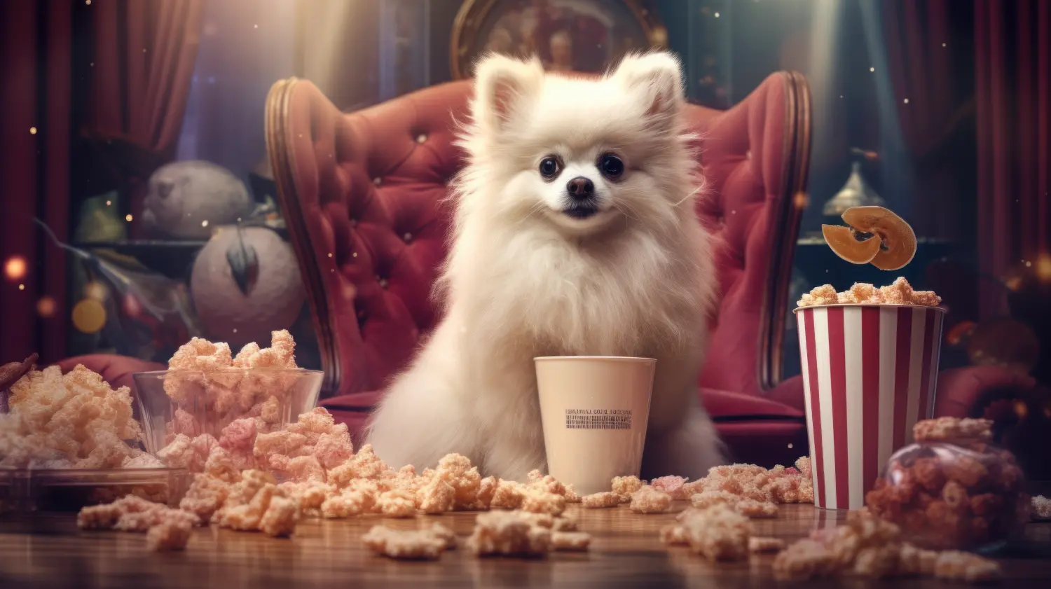 Theatralische Unterhaltung: Papillon Dog in einem Luxuskino im Princess-Resort 